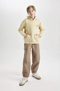 Брюки Jogger Leg для мальчиков с плюшевой флисовой подкладкой - Defacto фото 3