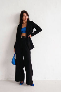 10618 Брюки-палаццо чёрные - Martichelli фото 6