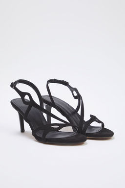 Trendyol Shoes Bej Lazer Kesim Suet Badem Burun Kad?n Ince Topuklu Sandalet TAKSS25TO00046 - Trendyolmilla фото 7