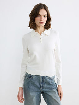 Polo Yaka Kad?n Triko Kazak