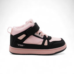 Кроссовки высокие демисезонные А7778-33 черно розовые - BONCY фото 2