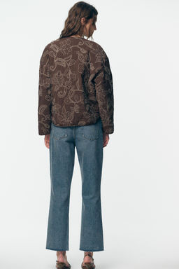 RUBBERISED EMBROIDERED PUFFER JACKET - Zara фото 4