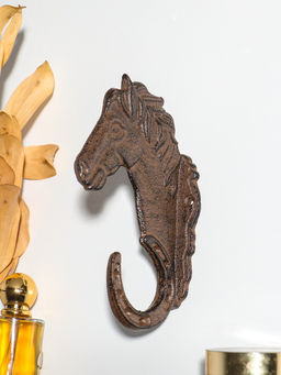 Крючок декоративный чугун "Лошадь и подкова" 17,7х10,5х3,5 см