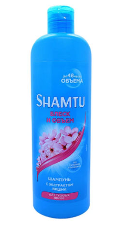 ШАМТУ шампунь 500мл Блеск и объем с экстрактом вишни