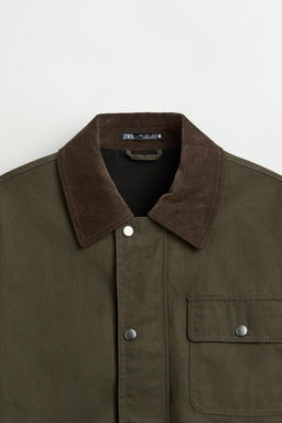 CONTRAST COLLAR JACKET WITH POCKETS - Zara фото 8