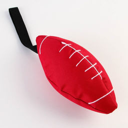 Игрушка-кусалка регби, красная, 25 х 11 см - Пушистое счастье фото 2