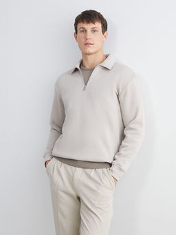 Polo Yaka Erkek Sweatshirt