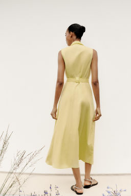 POPLIN MIDI DRESS WITH BELT - Zara фото 16