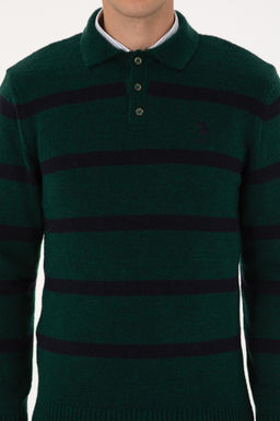 Erkek Regular Fit Polo Yaka Koyu Ye_il Kazak - U.s. polo assn фото 6