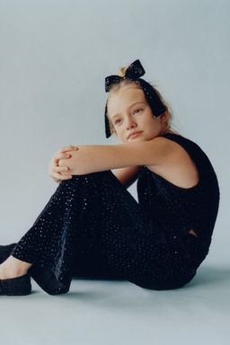 SPARKLY VELVET JUMPSUIT - Zara фото 6
