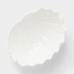 Блюдо «Ракушка», 9×7×3 см, керамика, белое