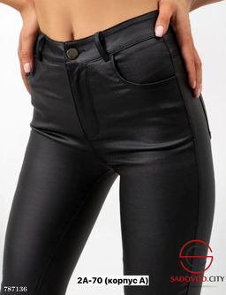 Брюки кожаные женские узкие - Bruno фото 6