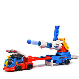 Паровоз с пушкой, в коробке