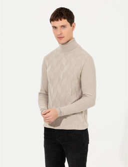 Kum Melanj Slim Fit Bal_k__ Yaka Triko Kazak - Pierre cardin фото 4