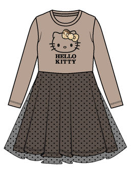 Платье PlayToday Hello Kitty из хлопка бежевое фото 6