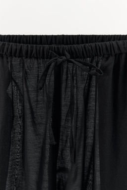 TROUSERS WITH TIES AT THE HEMS - Zara фото 6