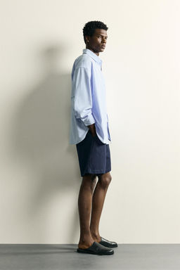 BERMUDA JOGGER CINTURA COMBINADA / Marino - Zara фото 4
