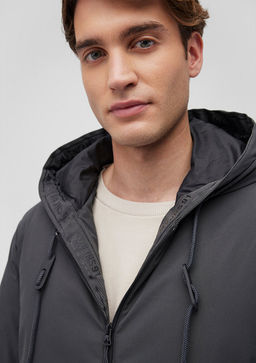 Kapusonlu Antrasit Sisme Mont - Mavi фото 5