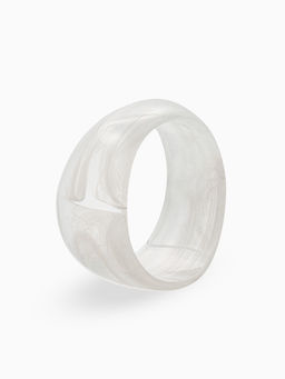 Браслет манжет акрил "Тренд", цвет белый