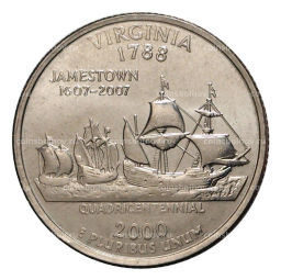 25 центов (1/4 доллара) 2000 года Р США Штаты и территории  Вирджиния