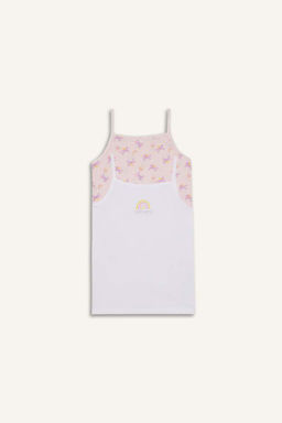 Майка из двух частей с принтом для девочек