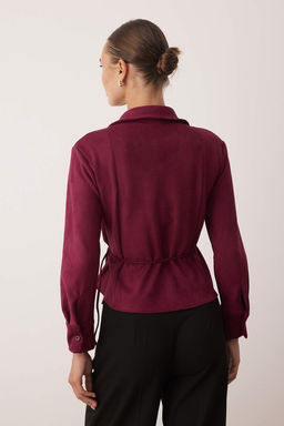 Murdum Baglama Detayl? Suet Gomlek TWOAW26GO00041 - Trendyolmilla фото 8