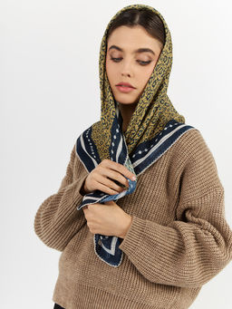 Большой, мягкий, тонкий и очень нежный двусторонний платок с рисунком - Tantino фото 6