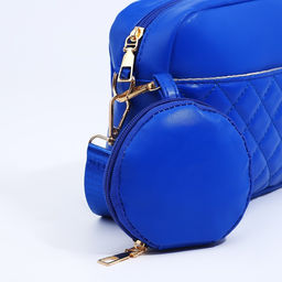 Сумка кросс-боди на молнии, цвет синий - Simaland фото 6