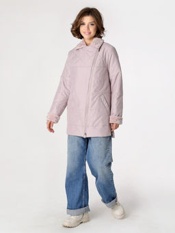 24335 Куртка серо-розовый - Dizzyway фото 2