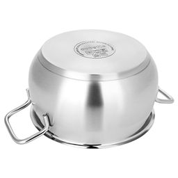 Кастрюля из нержавеющей стали Tessi 4,6л, д22см, h12,5см, стеклянная крышка, подарочная коробка, Appetite (Китай) Подходит для индукционных плит - Домашняя мода фото 4