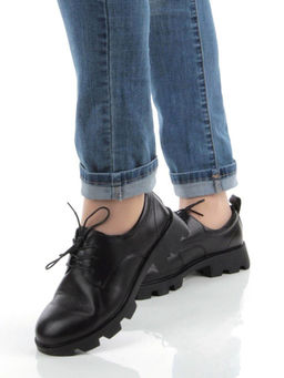 03-DYL101-D1 BLACK Полуботинки женские (натуральная кожа)