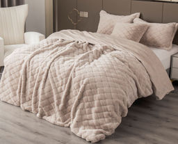 Покрывало декоративное Shinshilla point (жемчужно-бежевый) 220х240