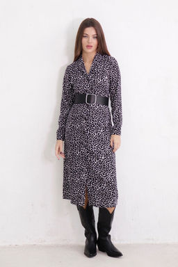 Платье-рубашка с английским воротником принт - Martichelli фото 81