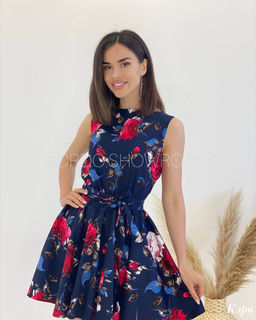 Платье Кэри (синий) - Nadi bordo фото 2