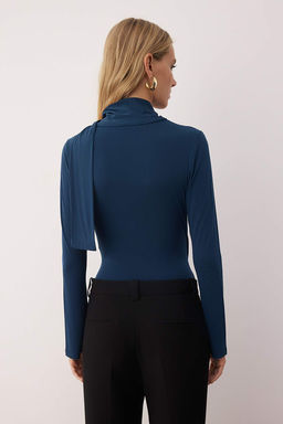 Kahverengi Sal Detayl? Fitted/Vucuda Oturan C?tc?tl? Esnek Orme Body TWOAW26BD00007 - Trendyolmilla фото 4