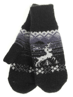 Варежки женские "Олень на закате" КРУГ 3436-2