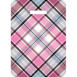 Пакет с вырубной ручкой 29х40 (35) Шотландка 50 шт/уп