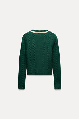 CABLE KNIT SWEATER - Zara фото 9