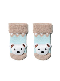 Цена за 2 пары. Носки Теплые Conte-kids Махровые носки SOF-TIKI с мордашками Мишка - Conte elegant фото 5