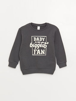 Bisiklet Yaka Uzun Kollu Bask?l? Erkek Bebek Sweatshirt 2li - Waikiki фото 2