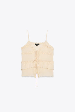 RUFFLED KNIT TOP - Zara фото 7