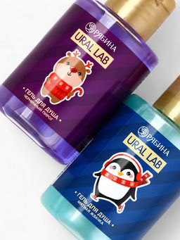 Новогодний подарочный набор косметики Gift for you: гель для душа 2 шт. ? 100 мл, мочалка для тела, URAL LAB фото 6