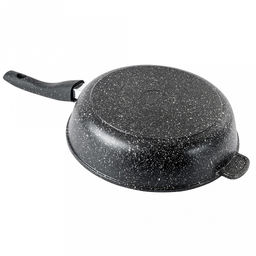 Сковорода с тефлоновым покрытием д28см "Гранит", h7см, s0,42см, съемная ручка из термостойкого пластика (Россия)