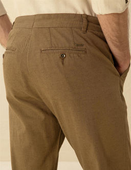 Haki Carrot Fit Keten Kar___ml_ Kanvas Pantolon - Pierre cardin фото 6