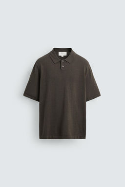 COTTON BLEND KNIT POLO SHIRT - Zara фото 7