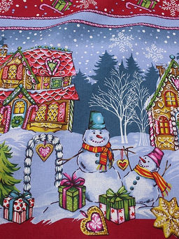 Рогожка Веселый праздник цв.красная малина, ш.1.5м, хлопок-100%, 160гр/м.кв - Купава фото 4