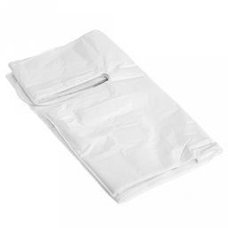 Фартук одноразовый "Эконом" 68х110см, полиэтилен, 6мкм, водонепроницаемый, антистатические свойства, белый, в упаковке 100шт, "Elegreen", ТУ 2.29.10-013-33186646-2020 (Россия)