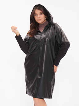 Пальто из эко-кожи PL10209BLK01 - Артесса фото 3