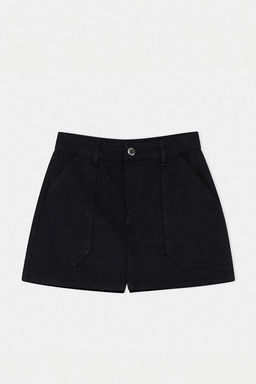 Siyah AZ ESNEK Yuksek Bel Denim Sort Etek TWOSS26SR00124 - Trendyolmilla фото 6