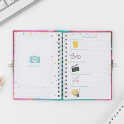 Анкета на замочке, в твердой обложке А6, 40 листов Мои секреты